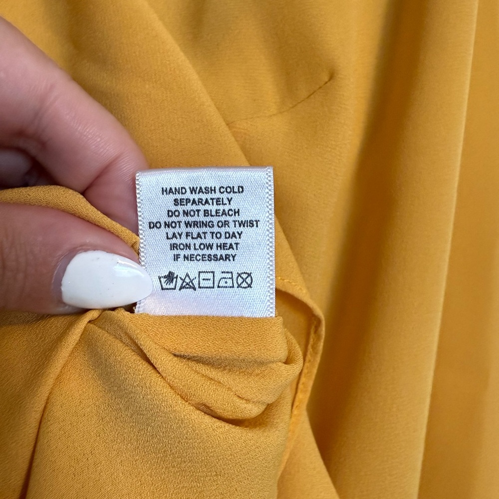 Yellow Ruffle Asymmetrical Tank - Picture 9 of 9